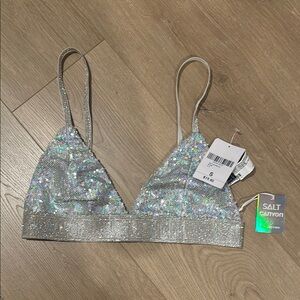 Salt Canyon Silver Sequin Bralette